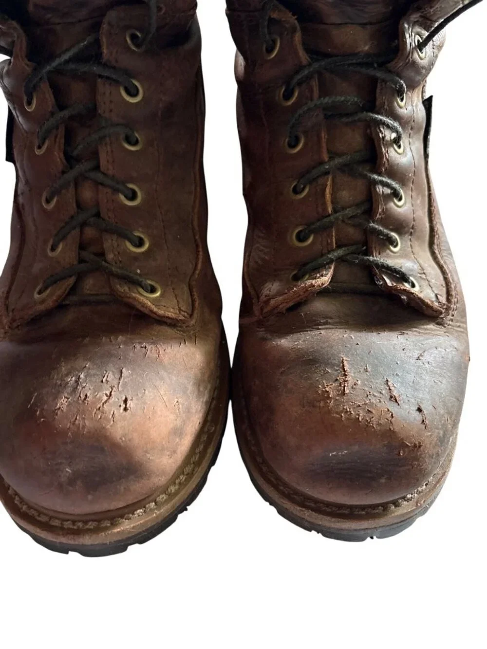 Carolina Mens Waterproof Brown Leather Work Boots Size 10 Pre-Owned